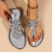 Barbara | Orthopædiske Rhinestone Tanga Sandaler