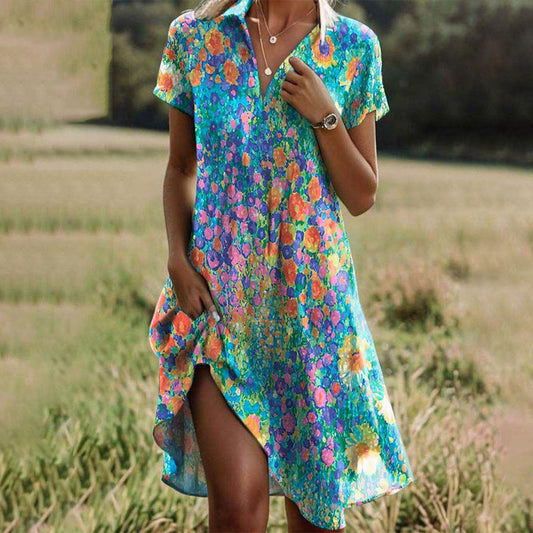 Kay | Kvinders Krave Floral Print A-Line Mini Kjole