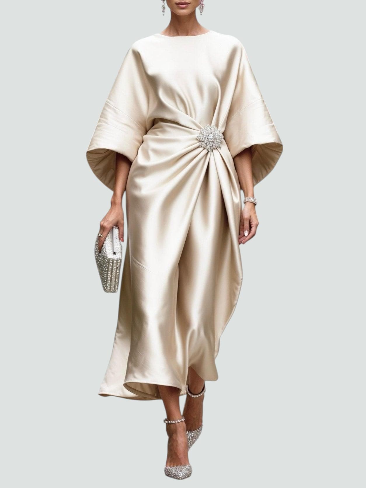 Kay | Kvinders Wrap Midi Kjole