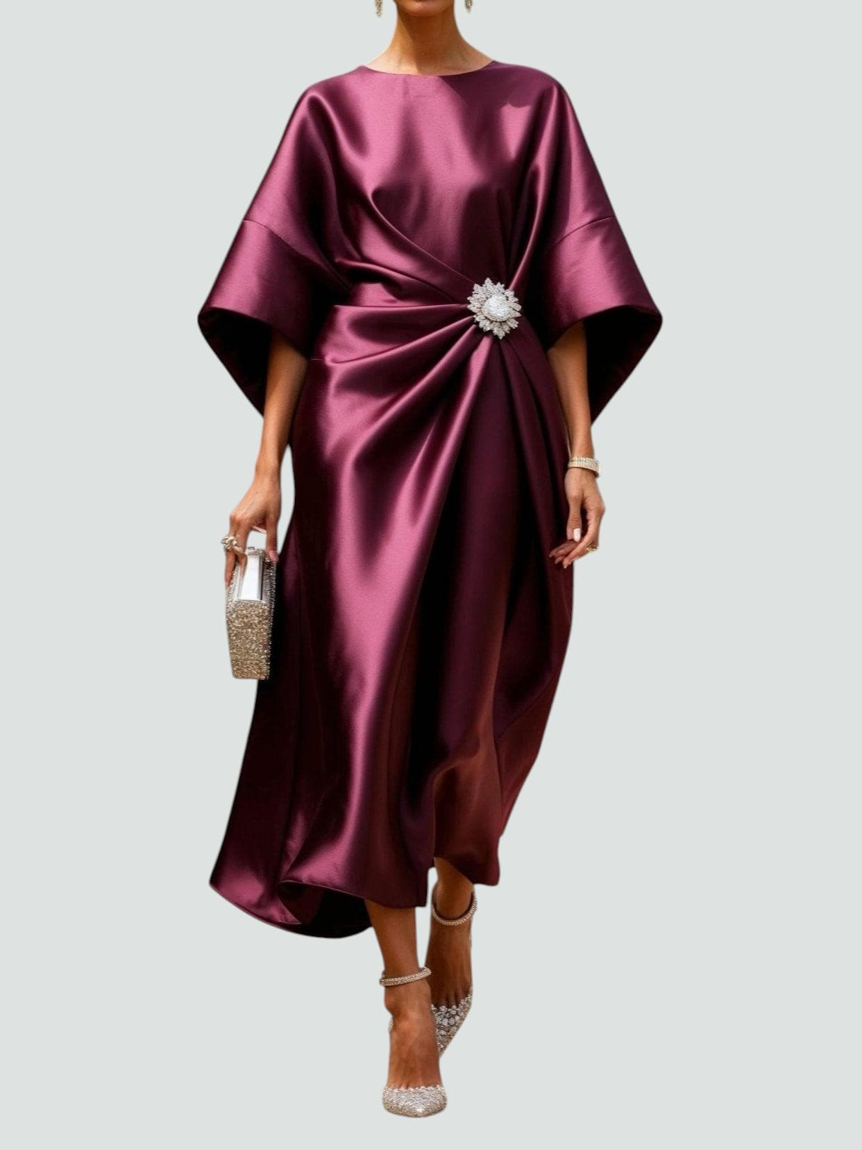 Kay | Kvinders Wrap Midi Kjole