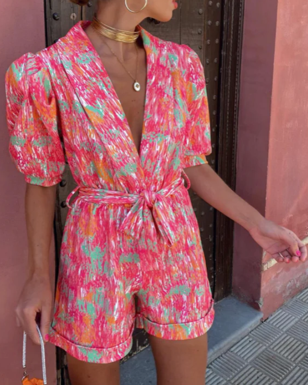 Miranda | Stilfuld V-Hals Jumpsuit til Kvinder