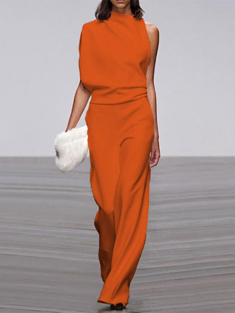 Libby | Kvinders One Shoulder Wide Leg Jumpsuit