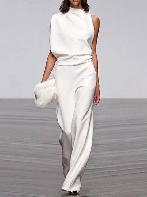 Libby | Kvinders One Shoulder Wide Leg Jumpsuit
