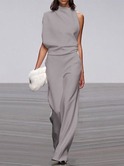 Libby | Kvinders One Shoulder Wide Leg Jumpsuit