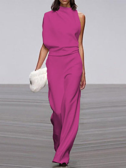 Libby | Kvinders One Shoulder Wide Leg Jumpsuit