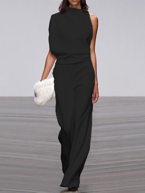 Libby | Kvinders One Shoulder Wide Leg Jumpsuit