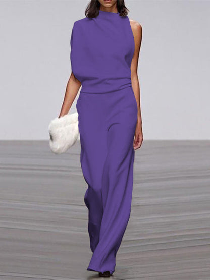 Libby | Kvinders One Shoulder Wide Leg Jumpsuit