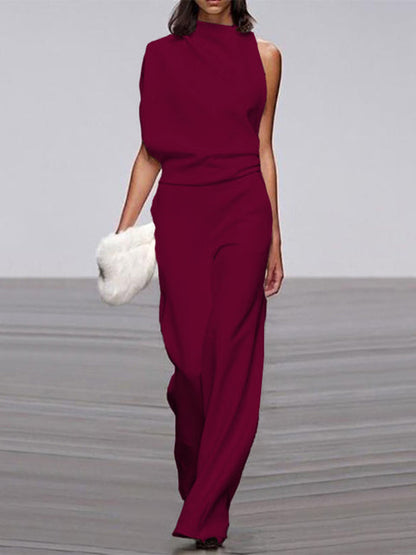 Libby | Kvinders One Shoulder Wide Leg Jumpsuit