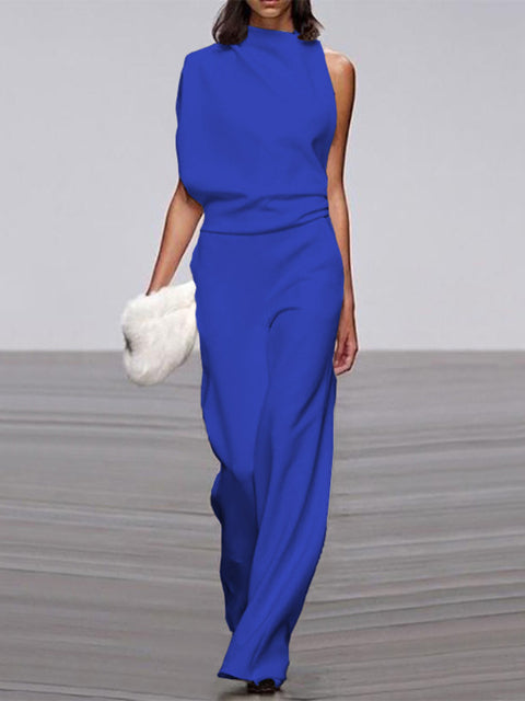 Libby | Kvinders One Shoulder Wide Leg Jumpsuit