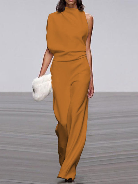 Libby | Kvinders One Shoulder Wide Leg Jumpsuit