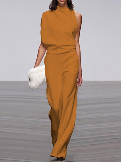 Libby | Kvinders One Shoulder Wide Leg Jumpsuit