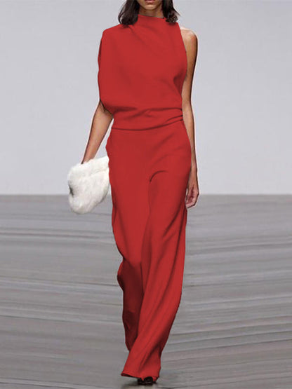 Libby | Kvinders One Shoulder Wide Leg Jumpsuit