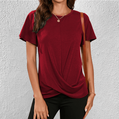 Lucy | Kvinders Twist Front Casual T-Shirt