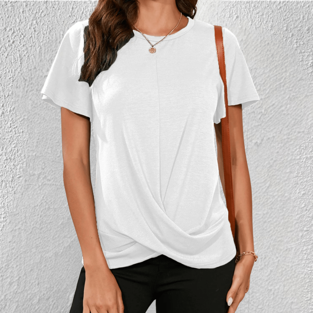 Lucy | Kvinders Twist Front Casual T-Shirt