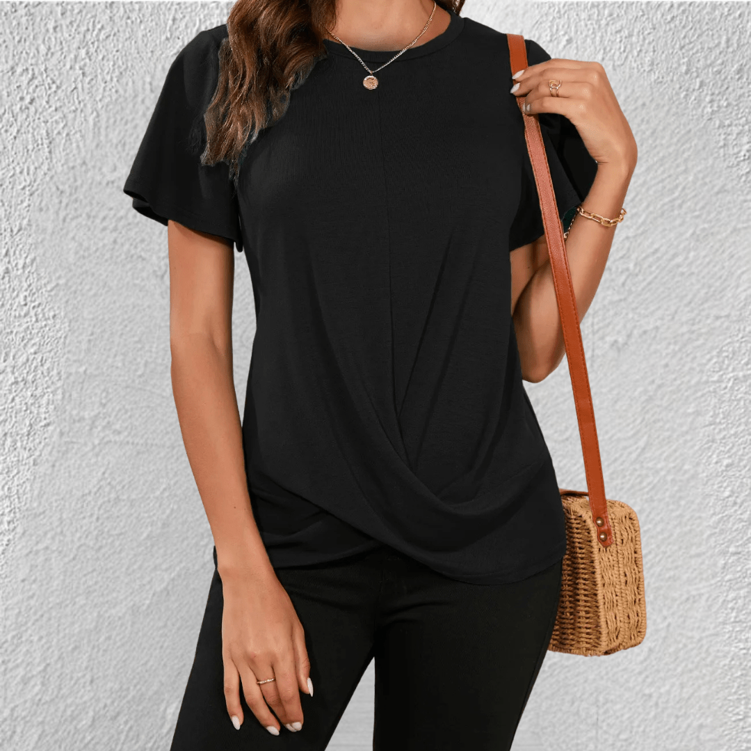 Lucy | Kvinders Twist Front Casual T-Shirt