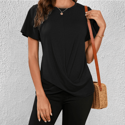 Lucy | Kvinders Twist Front Casual T-Shirt