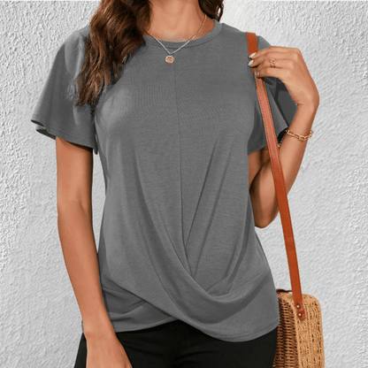 Lucy | Kvinders Twist Front Casual T-Shirt