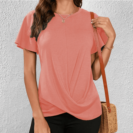 Lucy | Kvinders Twist Front Casual T-Shirt
