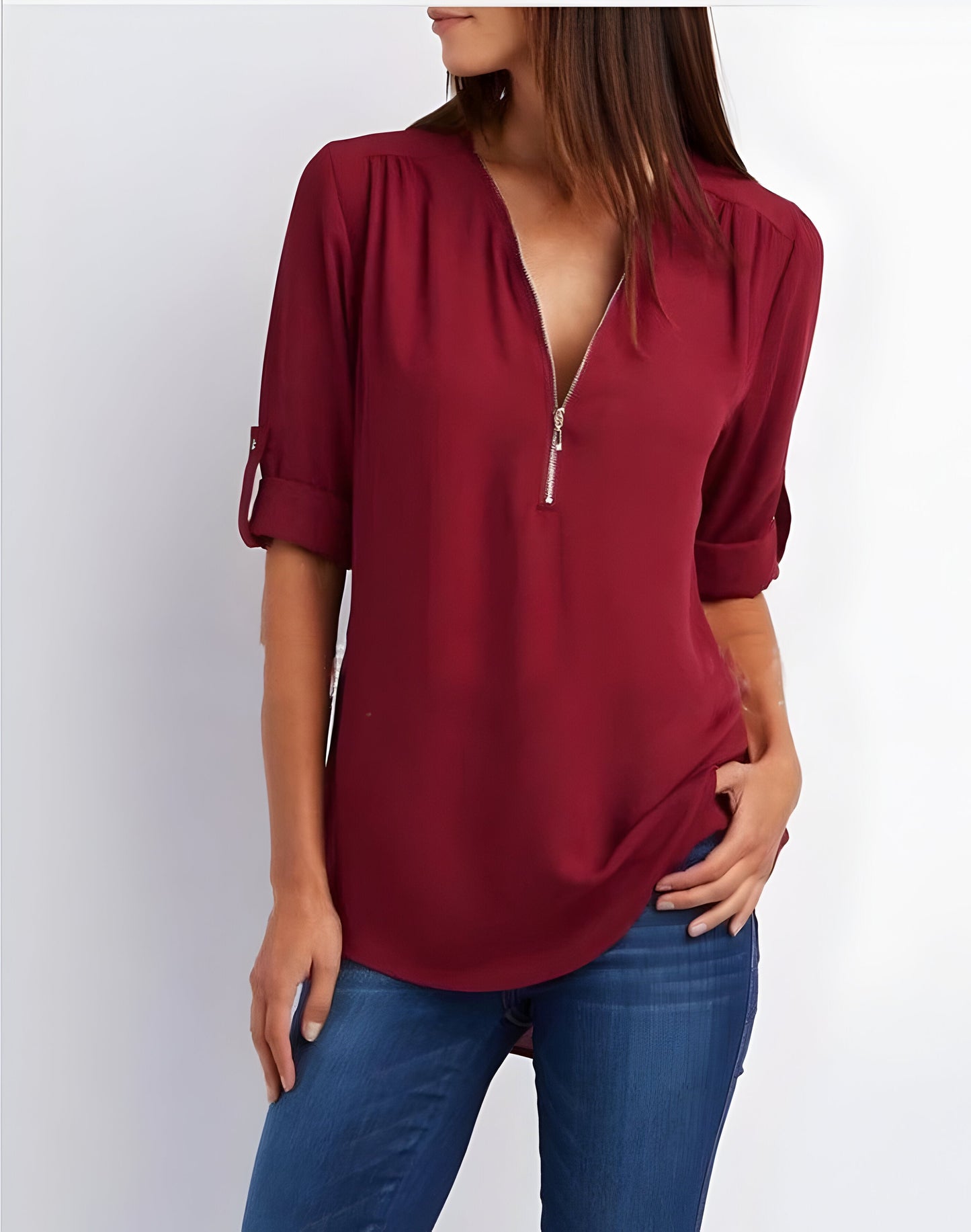 Maisie | Kvinders Zip Front Bluse