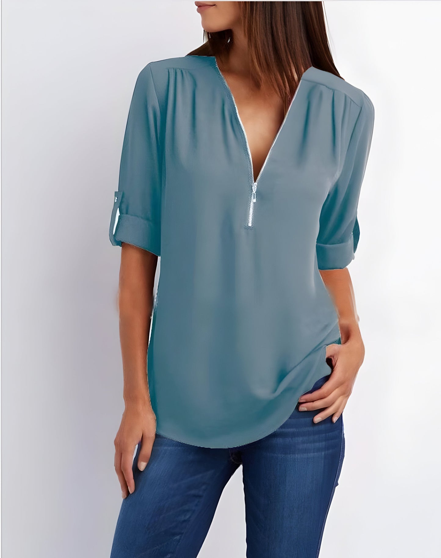 Maisie | Kvinders Zip Front Bluse