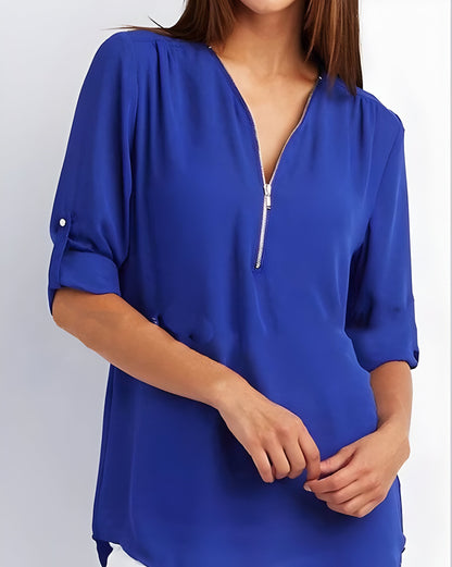 Maisie | Kvinders Zip Front Bluse