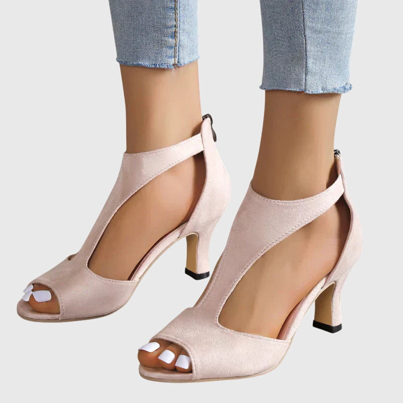 Sadie | Kvinders Peep Toe T-Rem Hæle