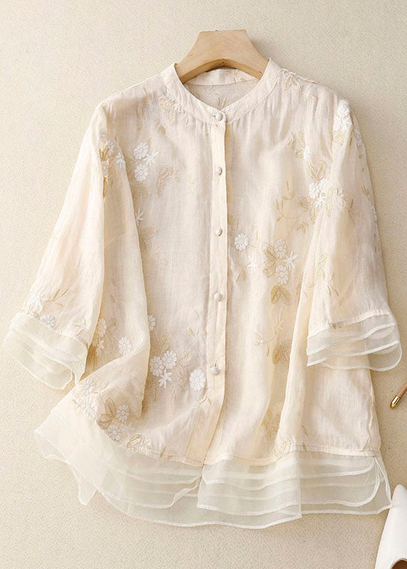 Maureen | Kvinders Knap-Ned Blomster Bluse