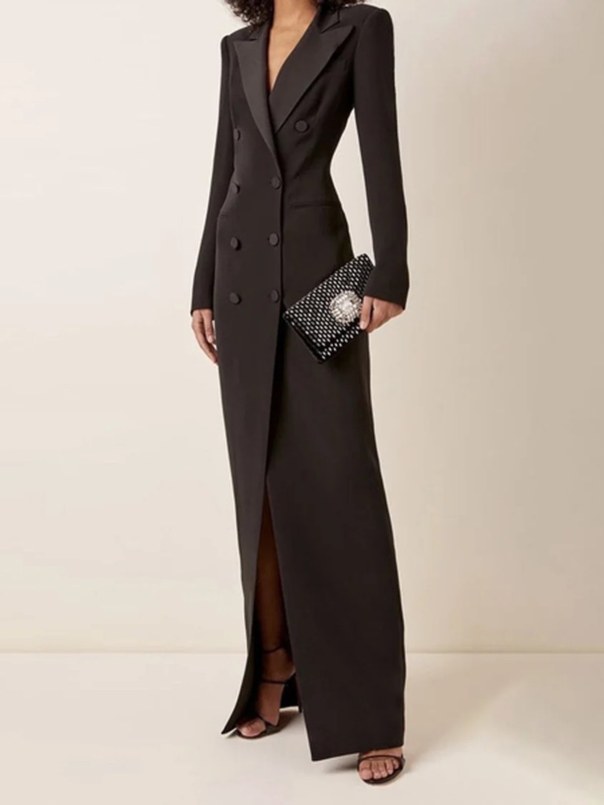 Mckenzie | Kvinders V-Hals Blazer Maxi Kjole