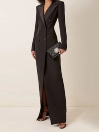 Mckenzie | Kvinders V-Hals Blazer Maxi Kjole