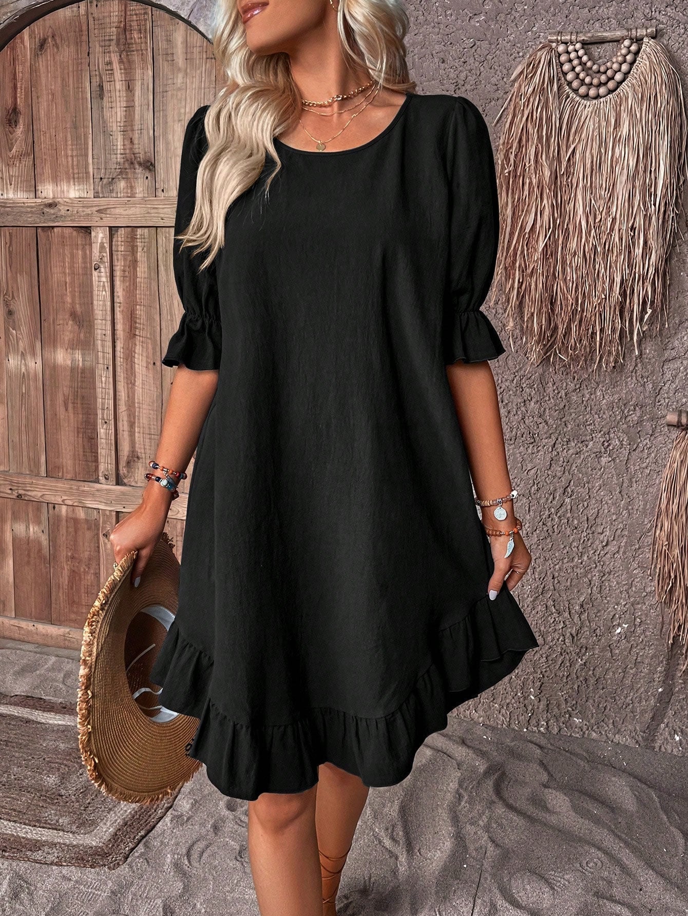 Morgan | Kvinders Ruffle A-Line Mini Kjole