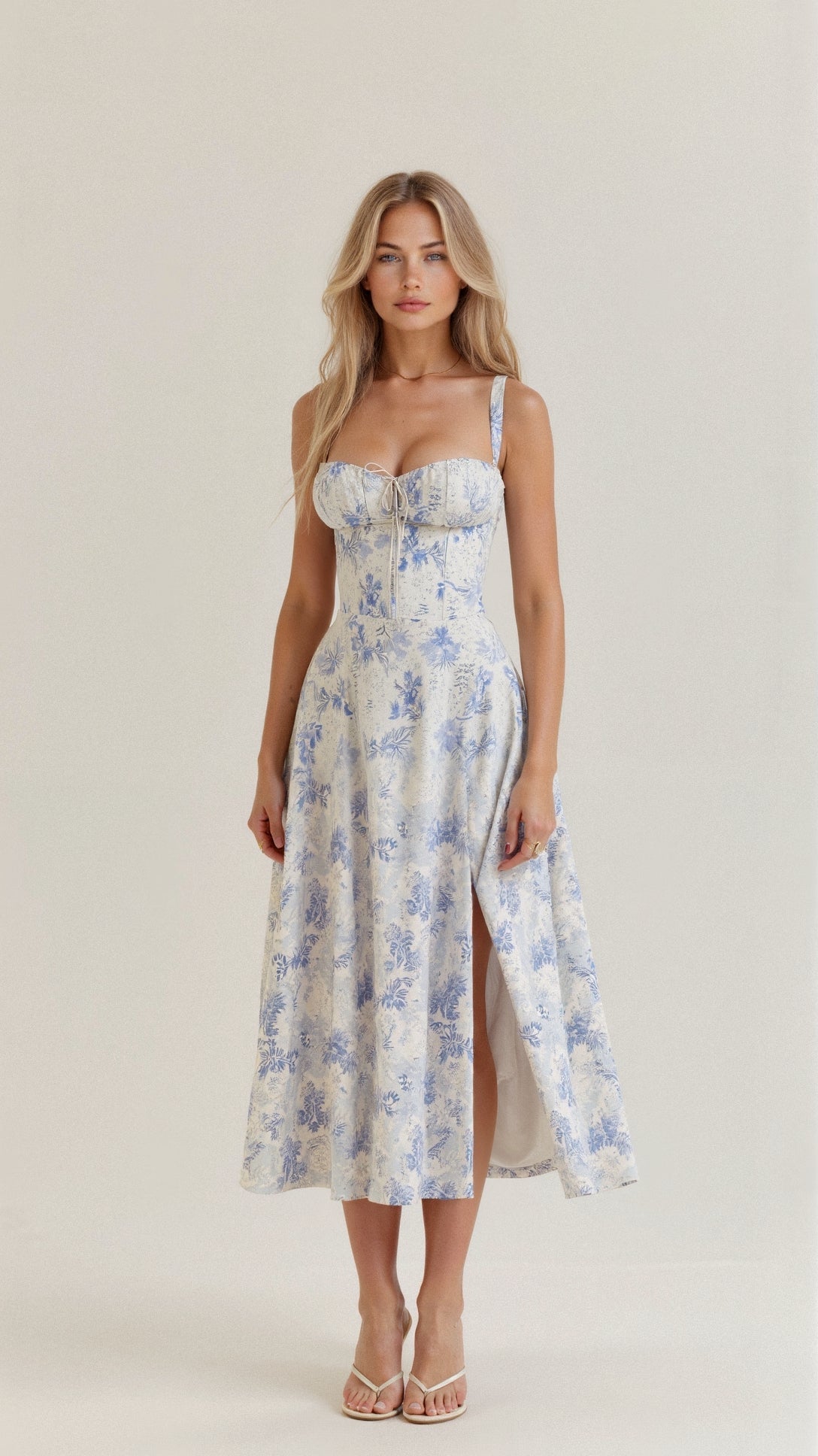 Margaret | Corset Midi Kjole - Elegant, figursyet stil