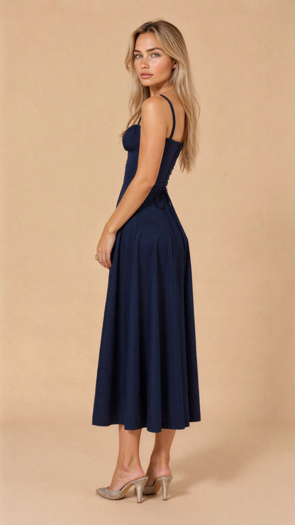 Margaret | Corset Midi Kjole - Elegant, figursyet stil