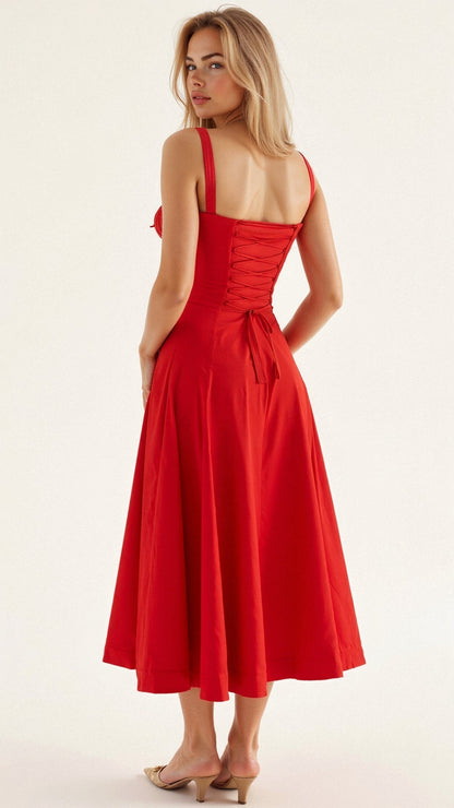 Margaret | Corset Midi Kjole - Elegant, figursyet stil