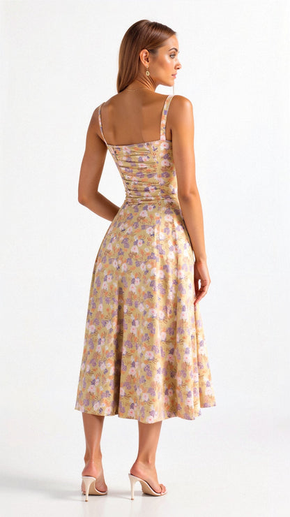 Margaret | Corset Midi Kjole - Elegant, figursyet stil