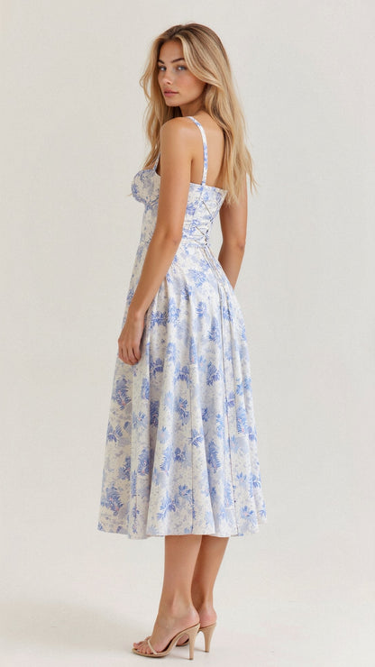 Margaret | Corset Midi Kjole - Elegant, figursyet stil