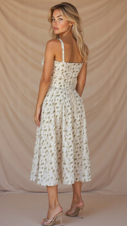 Margaret | Corset Midi Kjole - Elegant, figursyet stil