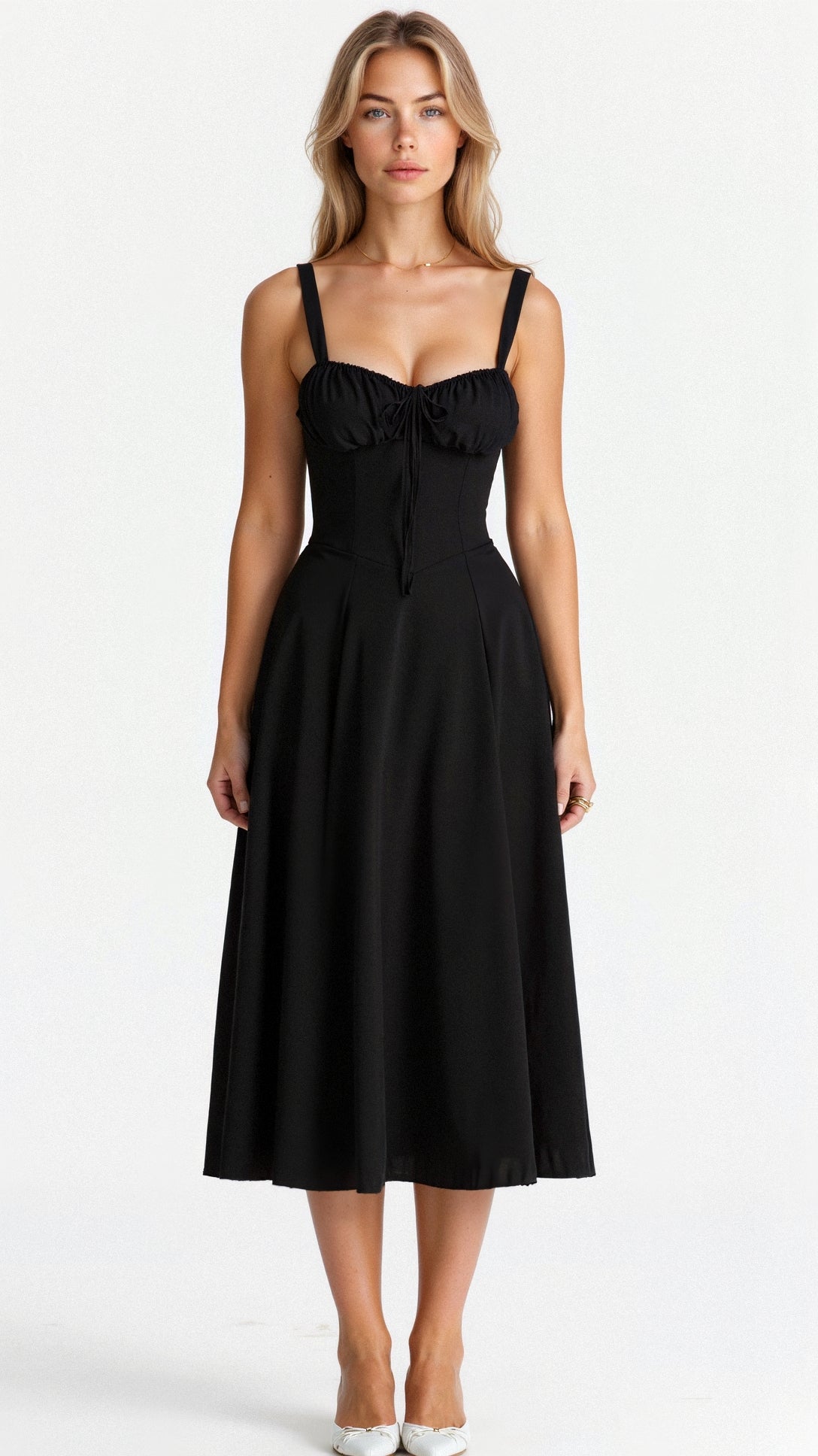 Margaret | Corset Midi Kjole - Elegant, figursyet stil