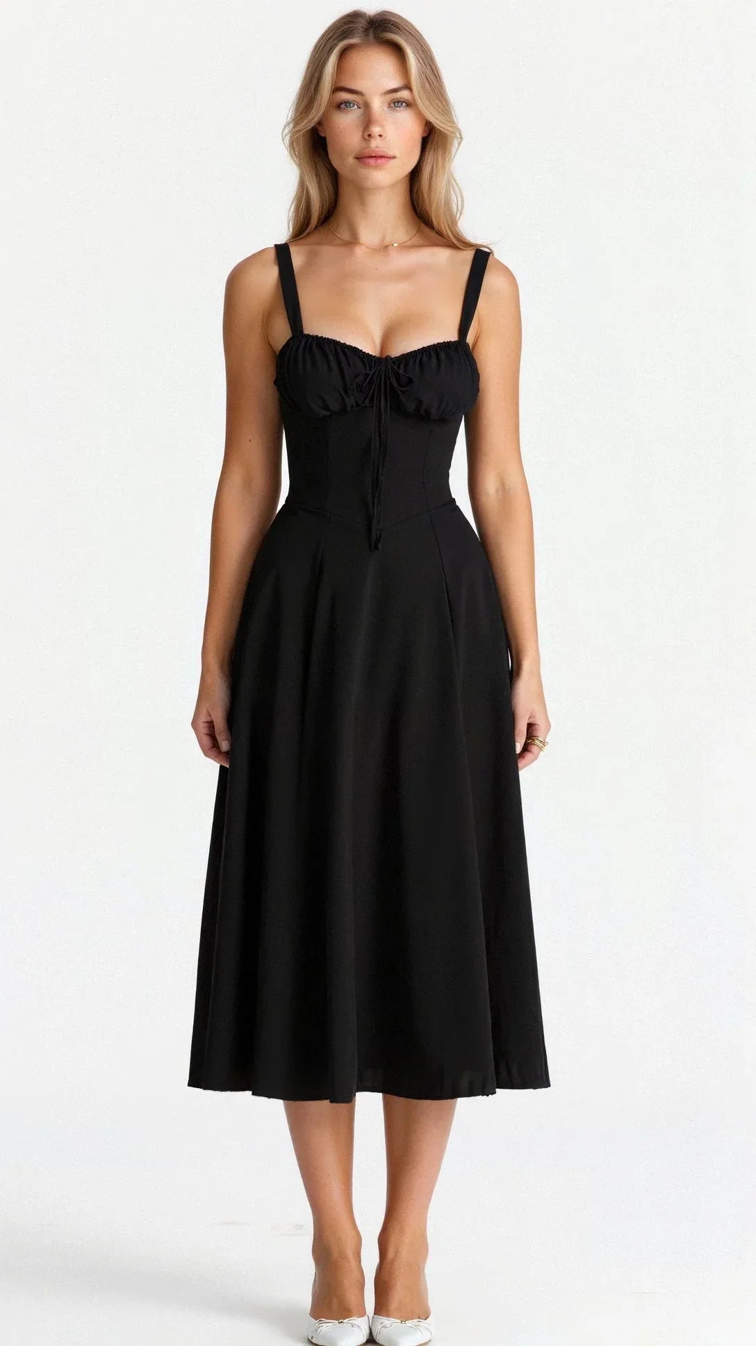 Nora | Elegant Floral Bustier Midriff Waist Shaper Kjole