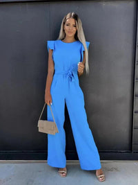 Noelle | Kvinders Bred Ben Knytte Talje Jumpsuit