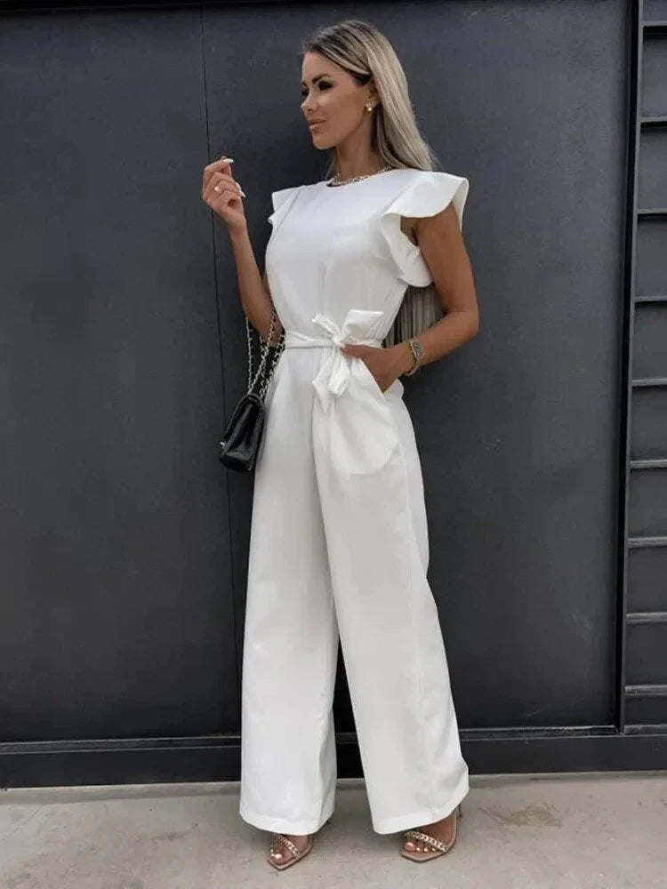 Noelle | Kvinders Bred Ben Knytte Talje Jumpsuit