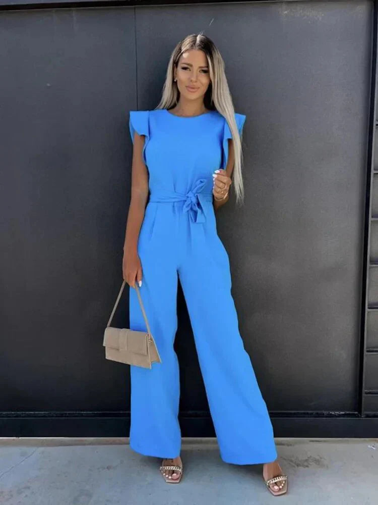 Noelle | Kvinders Bred Ben Knytte Talje Jumpsuit