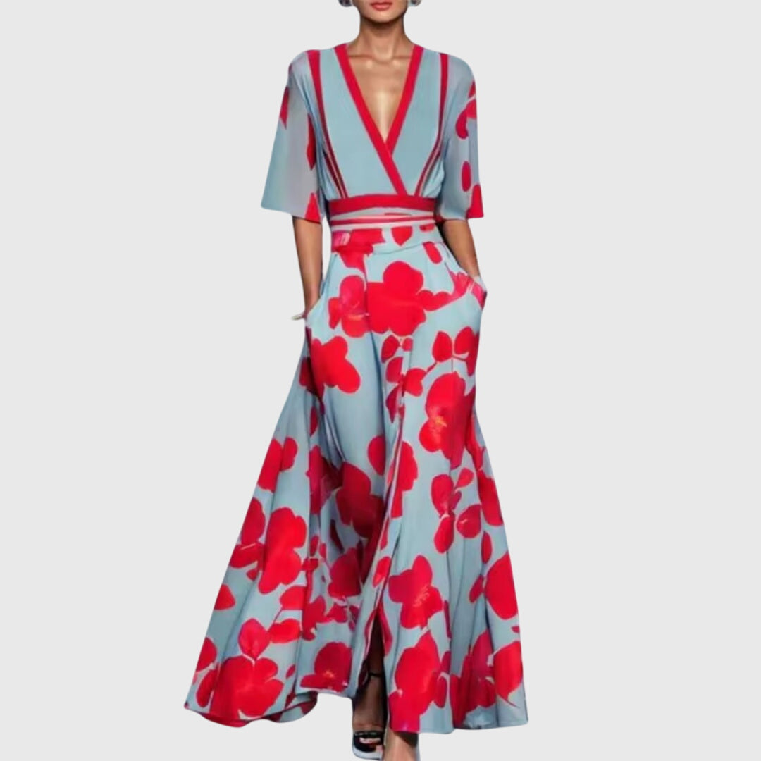 Robin | Kvinders Blomster Wrap Maxi Kjole