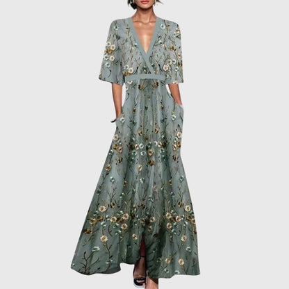 Robin | Kvinders Blomster Wrap Maxi Kjole
