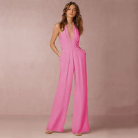 Rose | Kvinders Halterneck Rygløs Jumpsuit