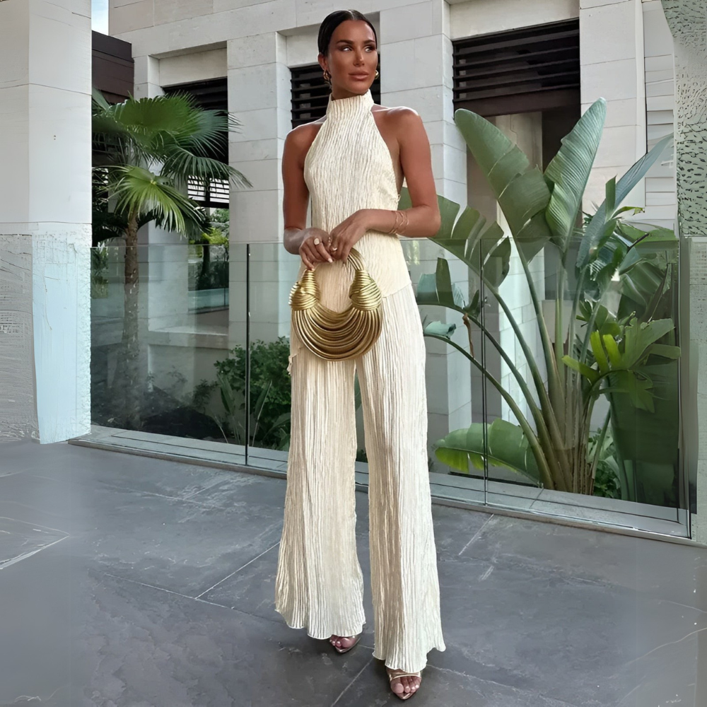 Madison | Elegant Asymmetrisk Rygfri Jumpsuit til Kvinder