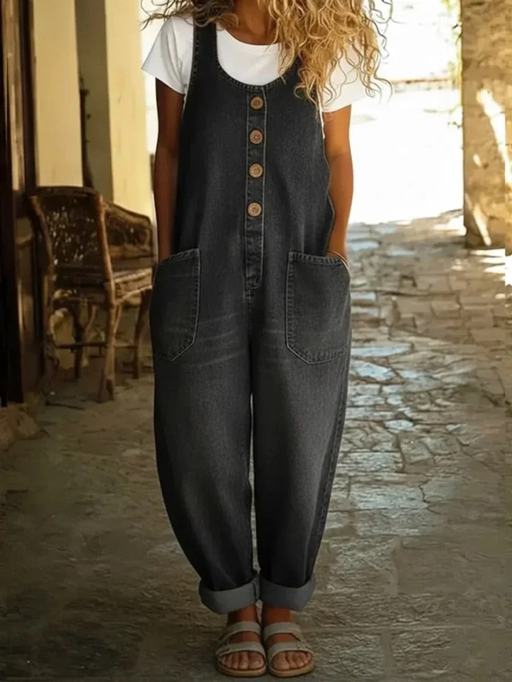 Lina – Vintage denim jumpsuit