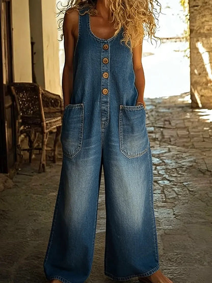 Lina – Vintage denim jumpsuit