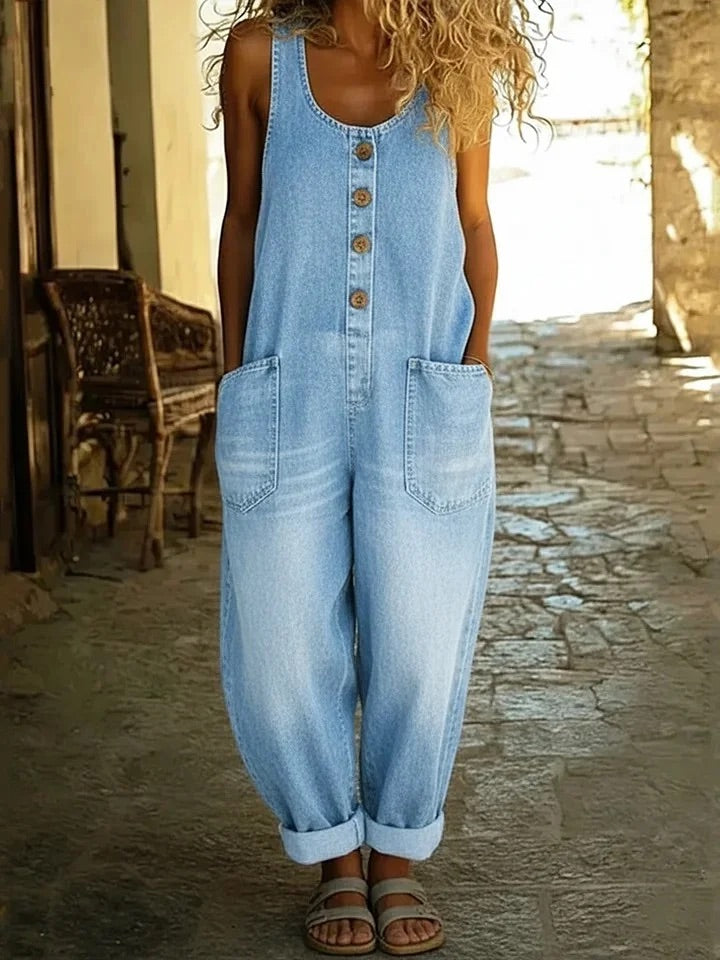 Lina – Vintage denim jumpsuit