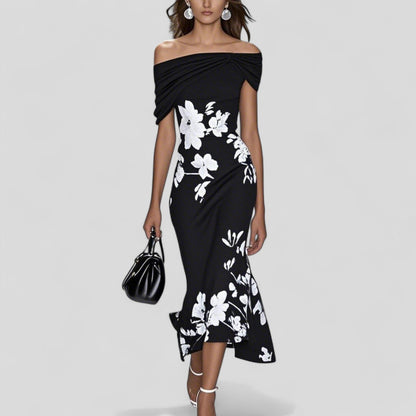 Sienna | Kvinders Bodycon Off-Shoulder Midi Kjole
