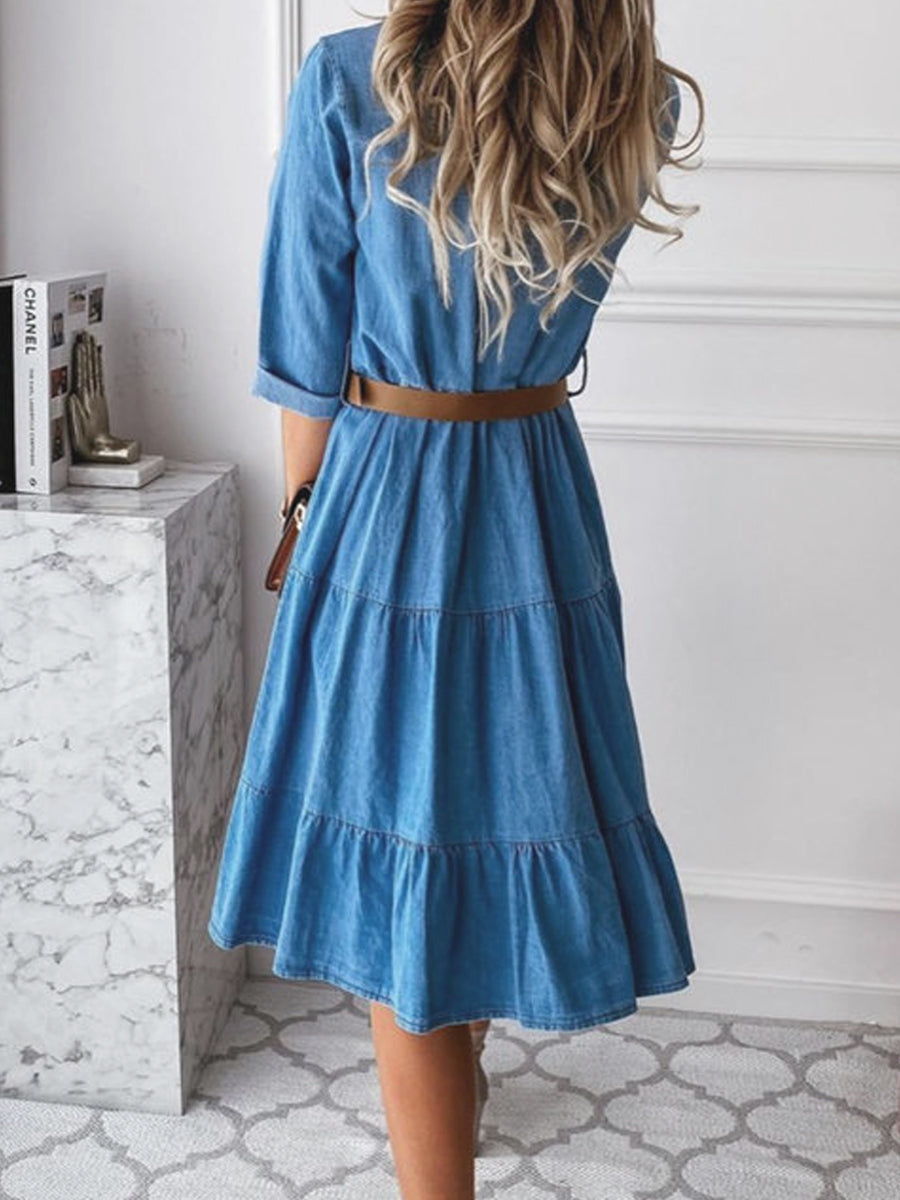 Barbara | Elegant Casual Kjole i Denim